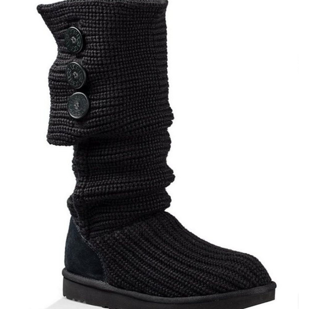 UGG Classic Cardy Button Chunky Sweater Knit Boots